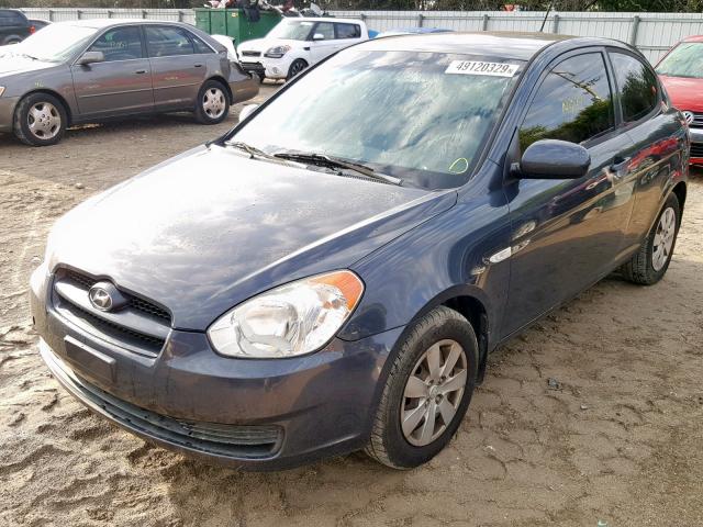 KMHCM3AC2AU165243 - 2010 HYUNDAI ACCENT BLU BLUE photo 2