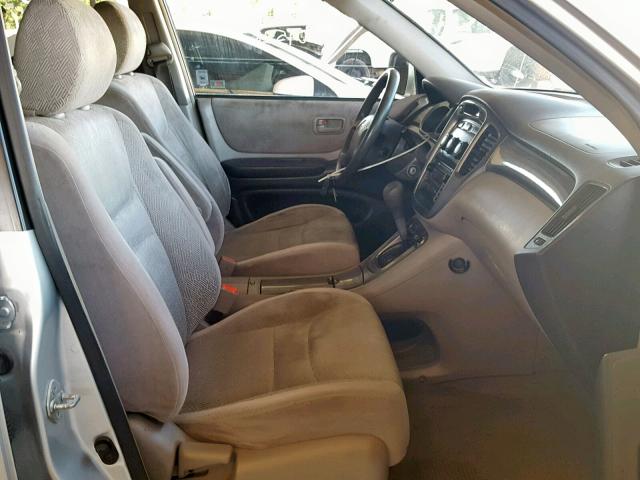 JTEGF21A530073638 - 2003 TOYOTA HIGHLANDER SILVER photo 5