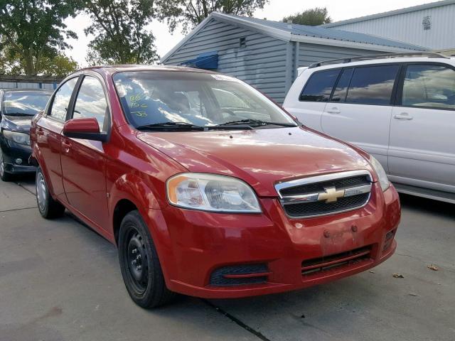 KL1TD56E99B334151 - 2009 CHEVROLET AVEO LS RED photo 1