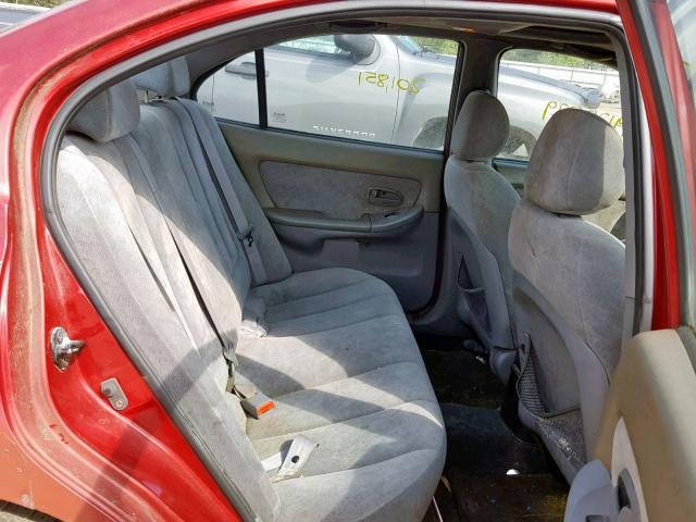 KMHDN46D24U922820 - 2004 HYUNDAI ELANTRA GL RED photo 6