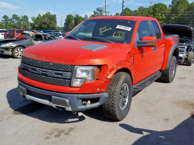 1FTEX1EV1AFA99082 - 2010 FORD F150 SUPER RED photo 2