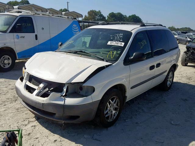 1B4GP25392B657814 - 2002 DODGE CARAVAN SE WHITE photo 2