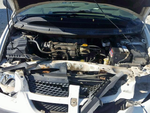 1B4GP25392B657814 - 2002 DODGE CARAVAN SE WHITE photo 7