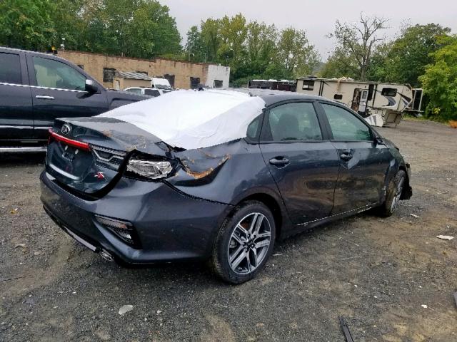 3KPF34AD2KE072144 - 2019 KIA FORTE GT L GRAY photo 4