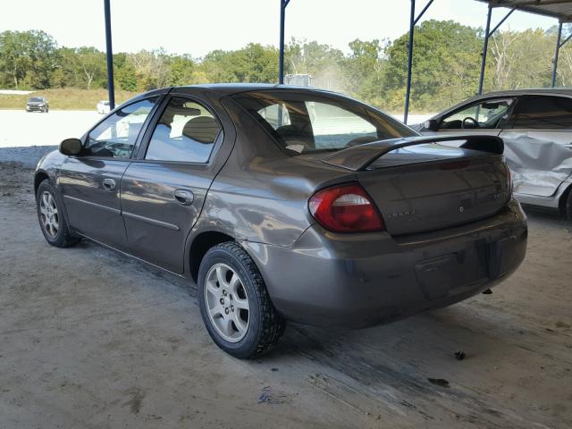 1B3ES56C04D525459 - 2004 DODGE NEON SXT GRAY photo 3