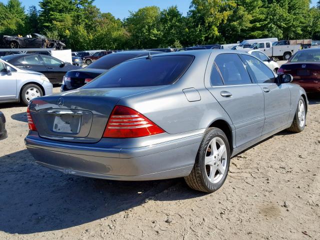 WDBNG75J25A436635 - 2005 MERCEDES-BENZ S 500 GRAY photo 4