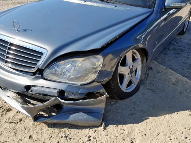 WDBNG75J25A436635 - 2005 MERCEDES-BENZ S 500 GRAY photo 9