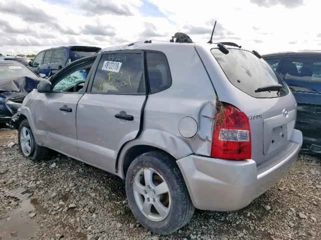 KM8JM12B05U092820 - 2005 HYUNDAI TUCSON GL SILVER photo 3