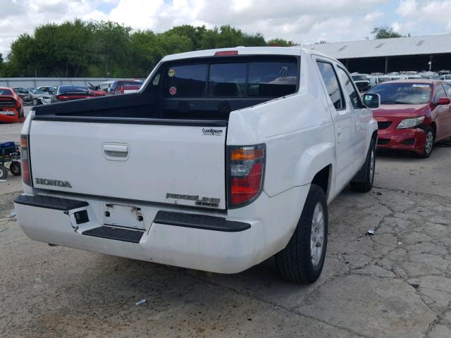 2HJYK16576H571281 - 2006 HONDA RIDGELINE WHITE photo 4