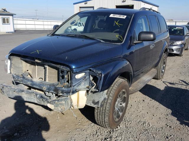 1D4HB48D44F125164 - 2004 DODGE DURANGO SL BLUE photo 2