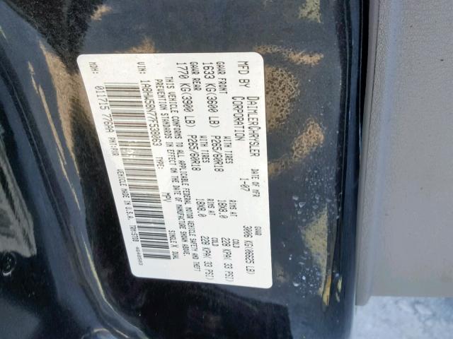 1A8HW58N77F538063 - 2007 CHRYSLER ASPEN LIMI BLACK photo 10