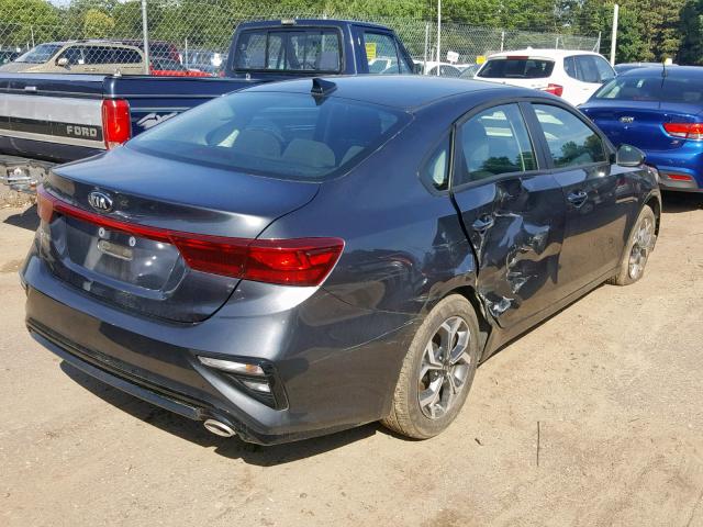 3KPF24AD1KE112846 - 2019 KIA FORTE FE GRAY photo 4