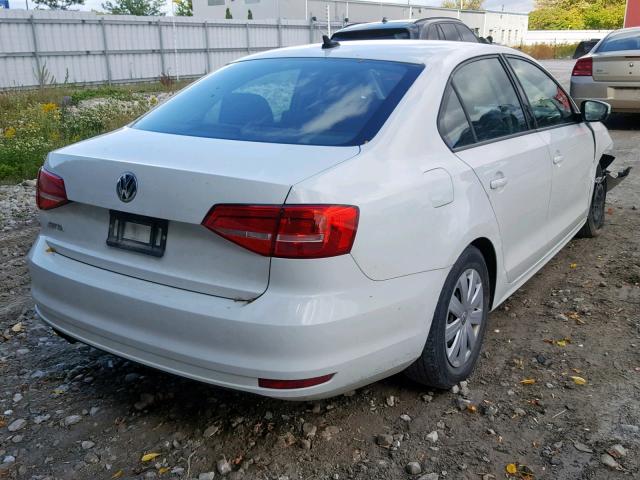 3VW2K7AJ7FM306764 - 2015 VOLKSWAGEN JETTA BASE 白色 照片 4