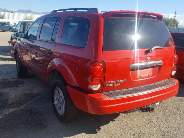 1D4HB48N55F542321 - 2005 DODGE DURANGO SL RED photo 3