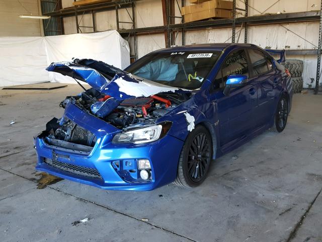 JF1VA2P67F9831837 - 2015 SUBARU WRX STI BLUE photo 2