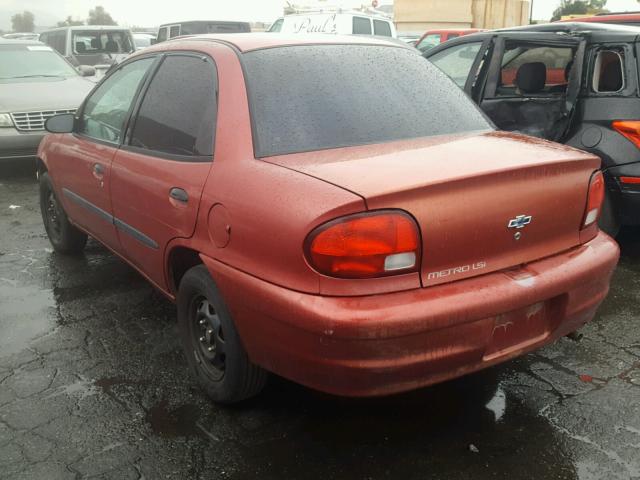 2C1MR522816716041 - 2001 CHEVROLET METRO LSI RED photo 3