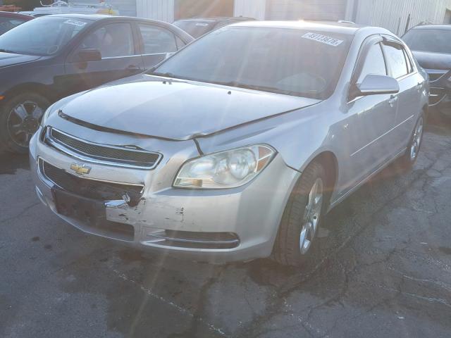 1G1ZH57B28F259353 - 2008 CHEVROLET MALIBU 1LT SILVER photo 2