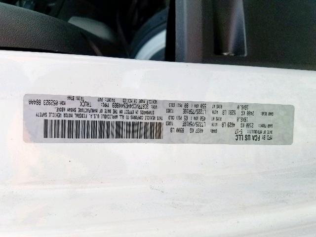 3C6TRVCG4HE544889 - 2017 RAM PROMASTER Ağ foto 10