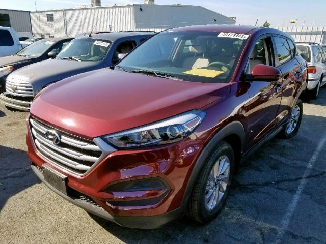 KM8J23A47HU460578 - 2017 HYUNDAI TUCSON SE BURGUNDY photo 2