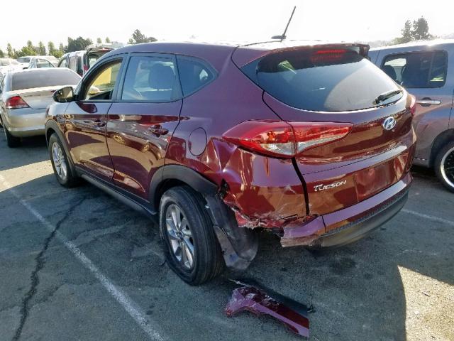 KM8J23A47HU460578 - 2017 HYUNDAI TUCSON SE BURGUNDY photo 3