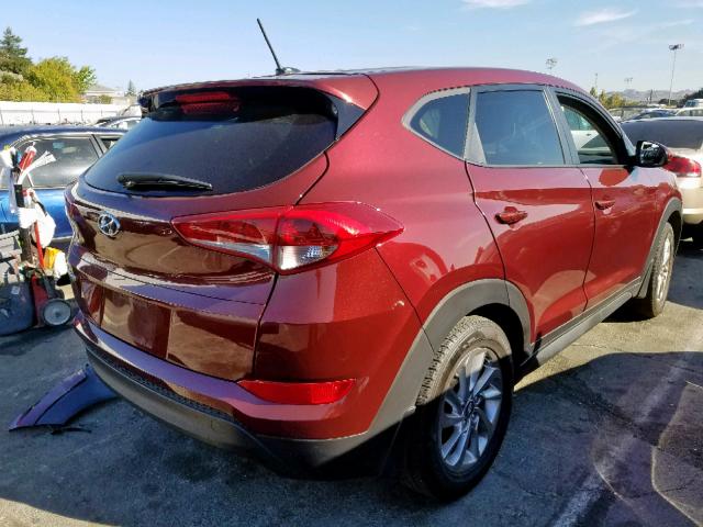 KM8J23A47HU460578 - 2017 HYUNDAI TUCSON SE BURGUNDY photo 4