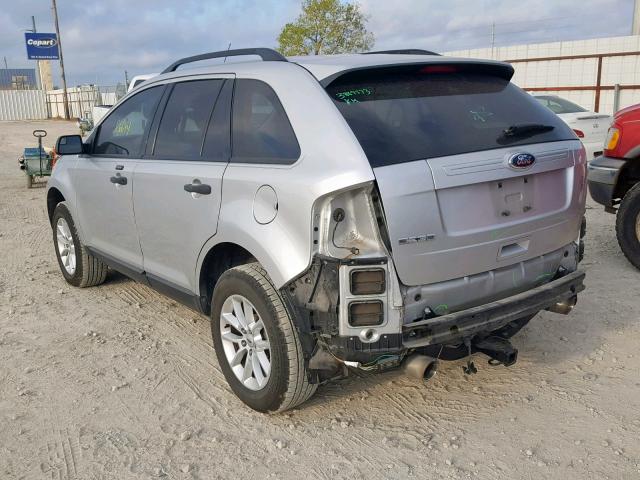 2FMDK3GC5DBB37190 - 2013 FORD EDGE SE SILVER photo 3