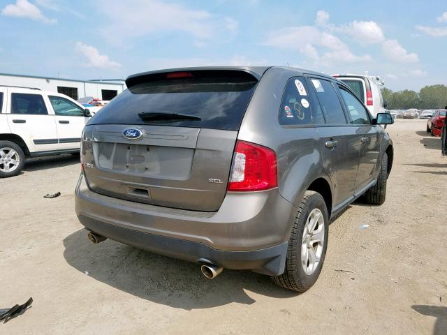 2FMDK3JC8DBC32321 - 2013 FORD EDGE SEL BROWN photo 4