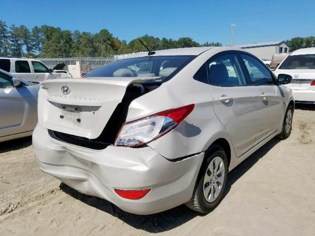 KMHCT4AE3GU943276 - 2016 HYUNDAI ACCENT SE GRAY photo 4