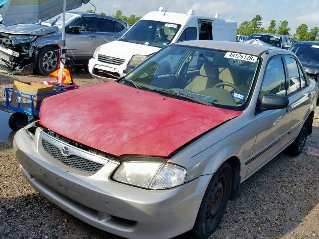 JM1BJ222XY0254990 - 2000 MAZDA PROTEGE DX BEIGE photo 2