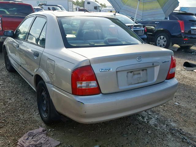 JM1BJ222XY0254990 - 2000 MAZDA PROTEGE DX BEIGE photo 3