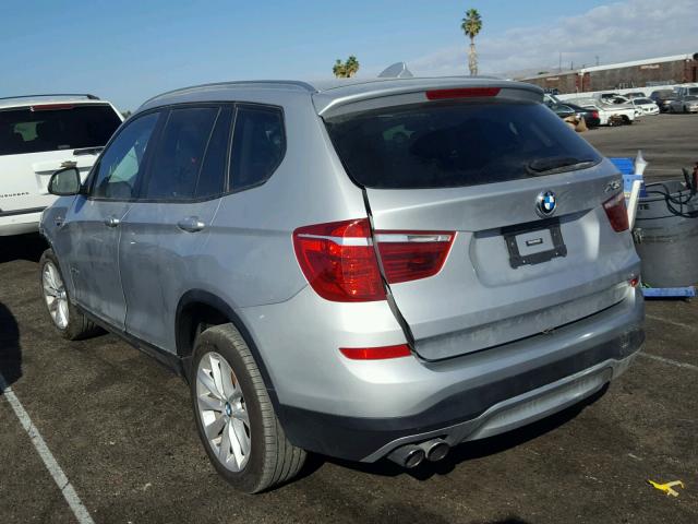 5UXWZ7C53H0T43590 - 2017 BMW X3 SDRIVE2 SILVER photo 3