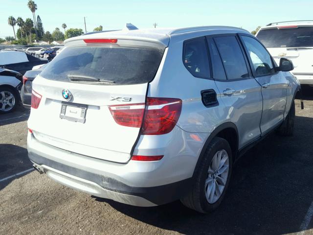 5UXWZ7C53H0T43590 - 2017 BMW X3 SDRIVE2 SILVER photo 4