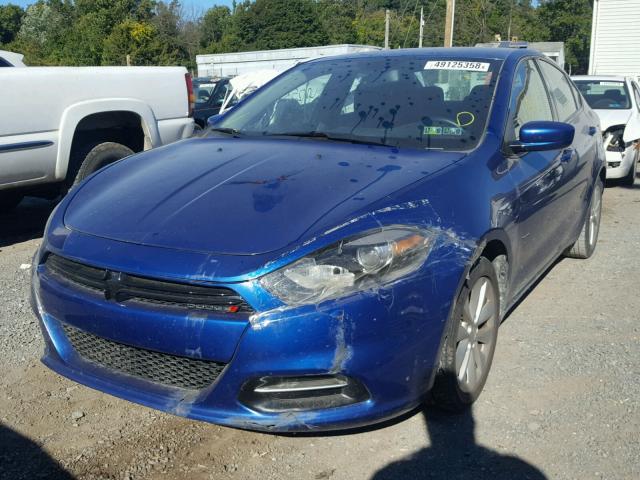 1C3CDFBB2ED833080 - 2014 DODGE DART SXT BLUE photo 2