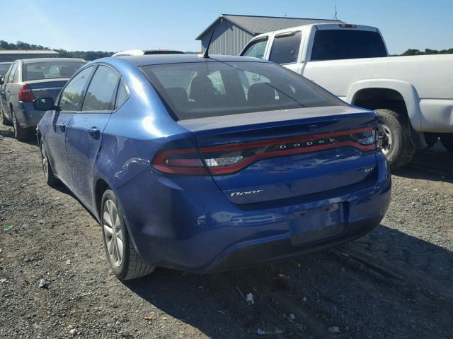 1C3CDFBB2ED833080 - 2014 DODGE DART SXT BLUE photo 3