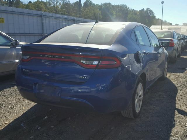 1C3CDFBB2ED833080 - 2014 DODGE DART SXT BLUE photo 4