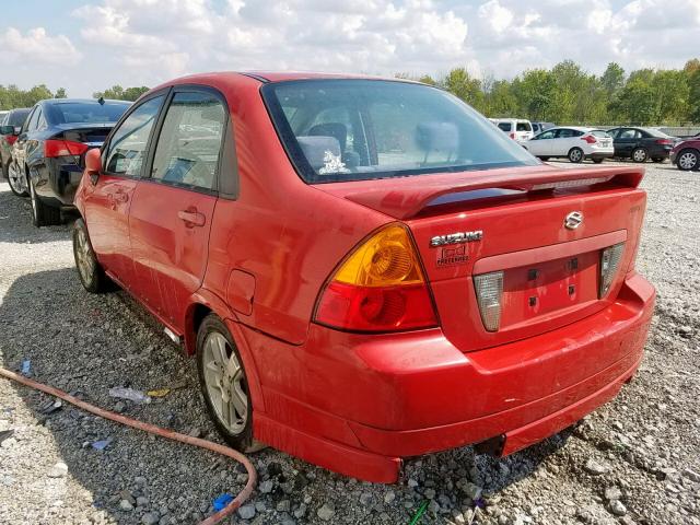 JS2RA41SX25109637 - 2002 SUZUKI AERIO S RED photo 3