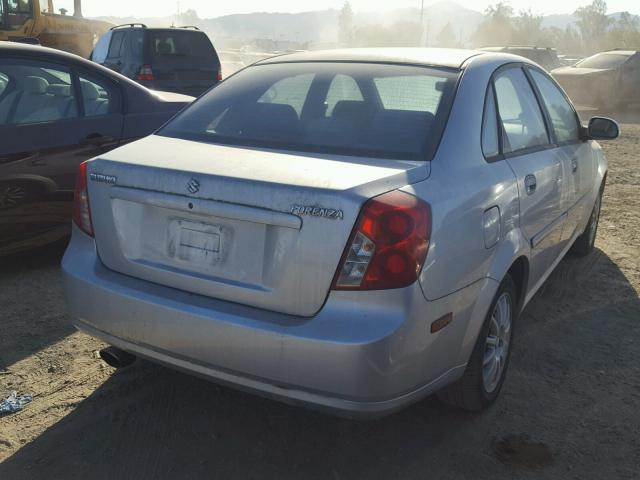 KL5JJ56Z95K150890 - 2005 SUZUKI FORENZA LX SILVER photo 4