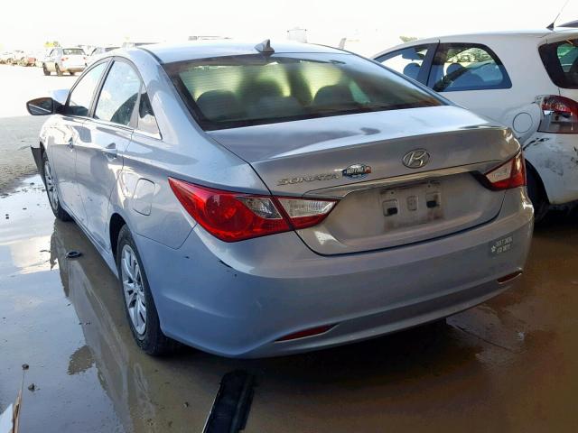 5NPEB4AC9DH570183 - 2013 HYUNDAI SONATA GLS BLUE photo 3