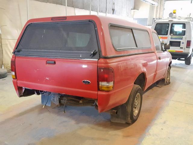 1FTCR10A6RPB00268 - 1994 FORD RANGER RED photo 4