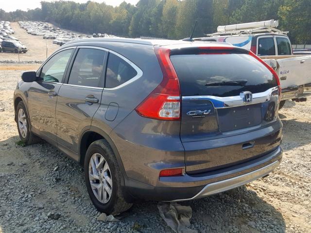 2HKRM3H72FH501370 - 2015 HONDA CR-V EXL GRAY photo 3