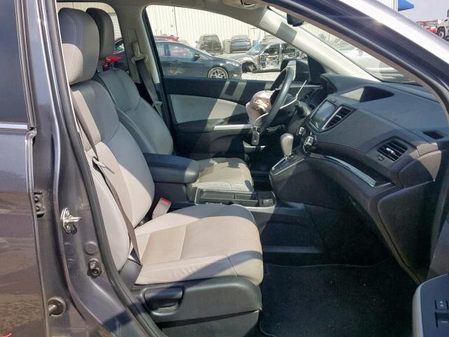 2HKRM3H72FH501370 - 2015 HONDA CR-V EXL GRAY photo 5