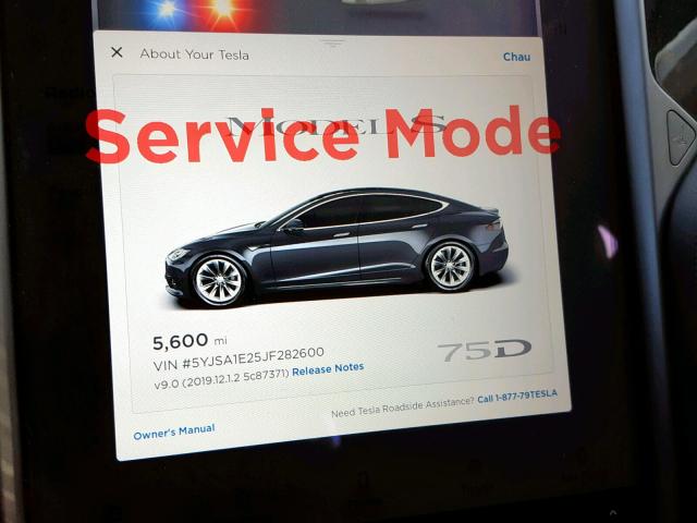 5YJSA1E25JF282600 - 2018 TESLA MODEL S GRAY photo 8