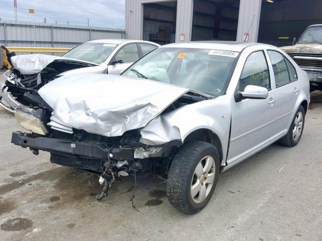 3VWSK69M44M129791 - 2004 VOLKSWAGEN JETTA GLS SILVER photo 2