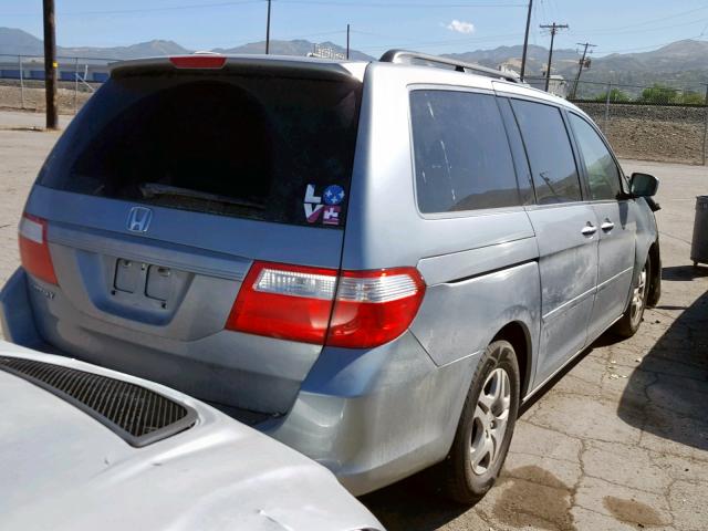 5FNRL38647B100123 - 2007 HONDA ODYSSEY EX SILVER photo 4