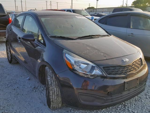 KNADM4A38F6468633 - 2015 KIA RIO LX BLACK photo 1