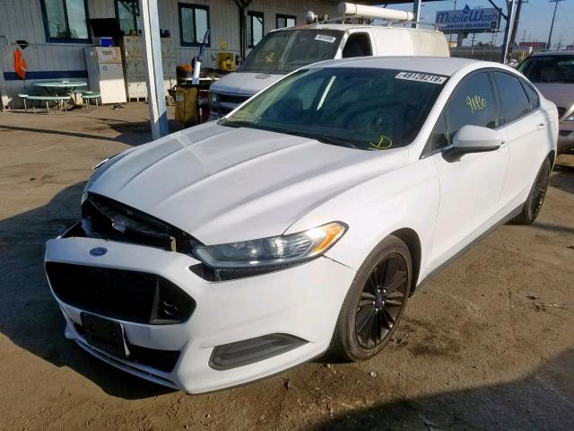 3FA6P0G79ER152056 - 2014 FORD FUSION S WHITE photo 2