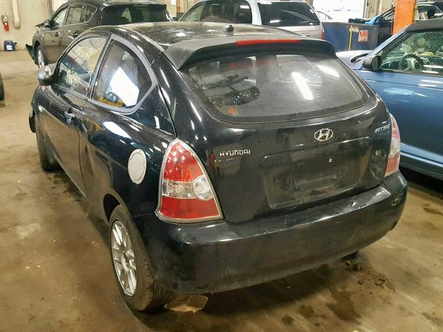 KMHCM36C09U118670 - 2009 HYUNDAI ACCENT GS BLACK photo 3