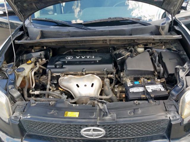 JTLKE50E181030265 - 2008 TOYOTA SCION XB შავი ფოტო 7