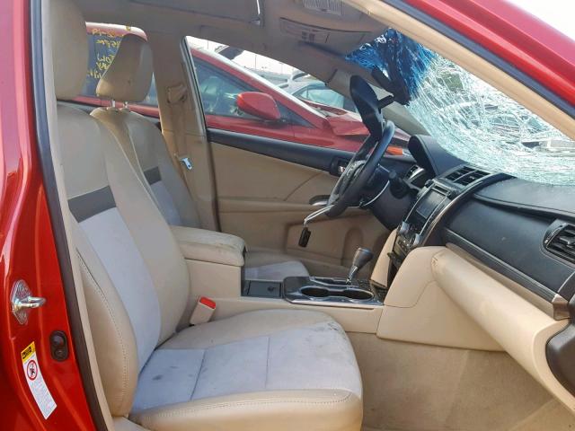 4T1BD1FK3CU061007 - 2012 TOYOTA CAMRY HYBR RED photo 5