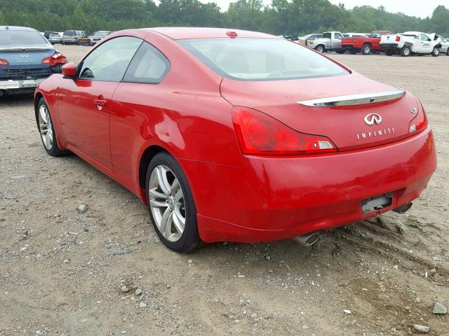 JN1CV6EK5AM101933 - 2010 INFINITI G37 BASE RED photo 3